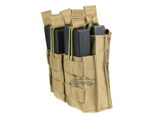 Condor Outdoor Molle Triple Open Top Stacker M4 / M16 Pouch ( Black )