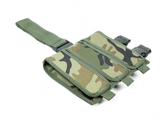UTG Triple Drop Leg Mag Pouch ( Woodland )