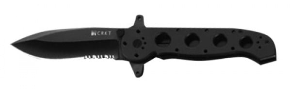 CRKT M21-Sf 3.875 Spear Point Serrated Edge Flipper Folding Knife ( Black )