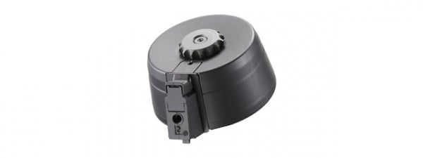 A&K Airsoft 2500 Round Auto Winding & Sound Control AK Drum Magazine (Black)