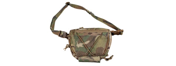 Lancer Tactical Sub Abdominal Drop Pouch Fanny Pack With Quick Release Rail (OD Green)