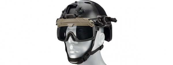 Lancer Tactical Helmet Safety Goggles ( Foliage / Smoke Lens )