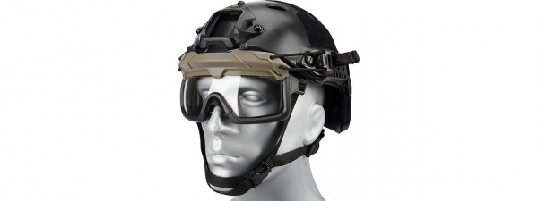 Lancer Tactical Helmet Safety Goggles ( Foliage / Clear Lens )