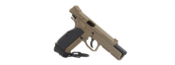 Tac 9 Tactical Detachable Mini Pistol Keychain with Holster (Tan)