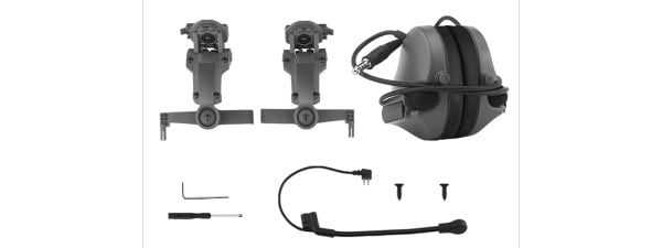 Airsoft C5 Tactical Communication Headset For Helmets (Black)