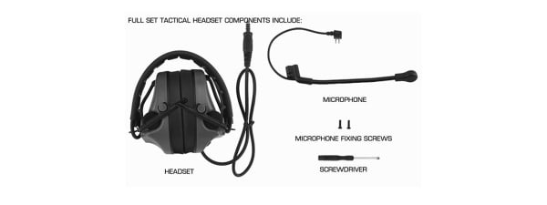 Airsoft C5 Tactical Communication Headset (Black)
