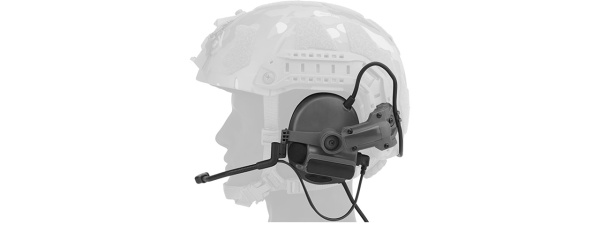 Airsoft C5 Tactical Communication Headset w/ Noise Reduction For Helmets  (Black)