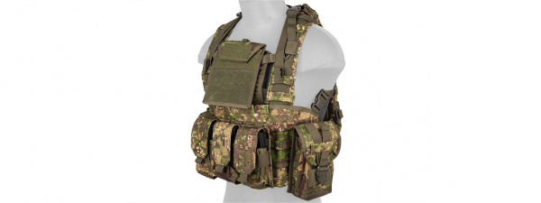 Lancer Tactical Airsoft M4 MOLLE Modular Chest Rig ( PC Green )