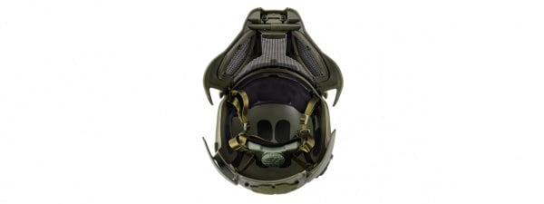 Tac-9 Interstellar Battle Trooper Full Face Airsoft Helmet (OD Green)