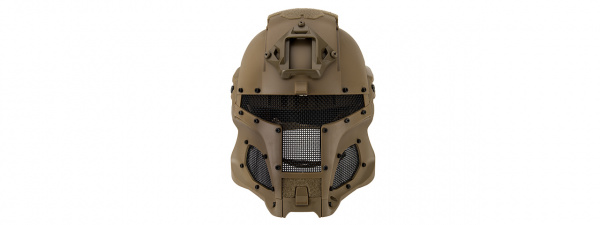 Tac-9 Interstellar Battle Trooper Full Face Airsoft Helmet (Tan)