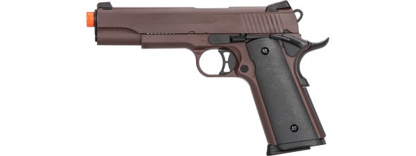 Double Bell M1911 Gas Blowback Airsoft Pistol Polymer ( Crimson Brown )