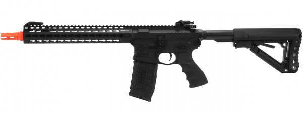 G&G Combat Machine CM16 SRL AEG M4 Carbine w/ 12" KeyMod Handguard and Battery Charger
