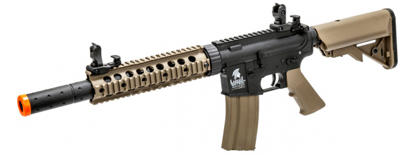 Lancer Tactical LT-15CX-G2 Gen 2 M4 SD Carbine AEG Airsoft Rifle (Tan/Black)