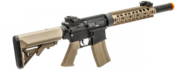 Lancer Tactical LT-15CX-G2 Gen 2 M4 SD Carbine AEG Airsoft Rifle (Tan/Black)