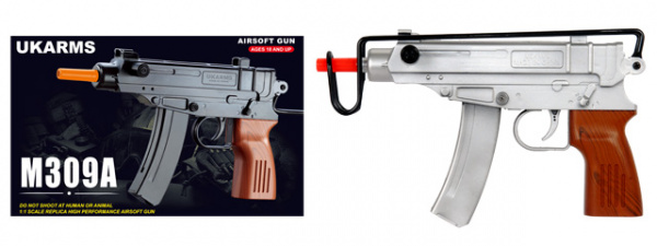 UK Arms M37S Scorpion Spring Airsoft SMG ( Black )
