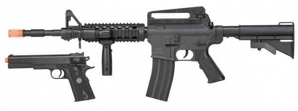 UK Arms 9902 M4 Rifle and M1911 Combo (Black)