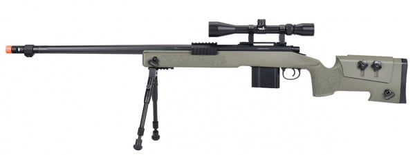 Well MB4416 M40A3 Bolt Action Airsoft Sniper Rifle w/ Scope And Bipod ( Option )