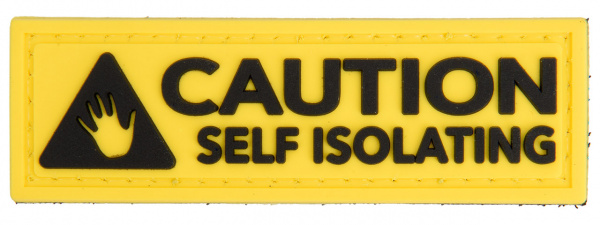 Lancer Tactical CAUTION Self Isolating Morale Patch ( Yellow )