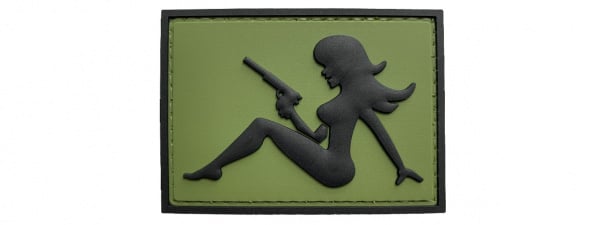 G-Force Mudflap Girl With Pistol PVC Right Facing Patch ( Option )