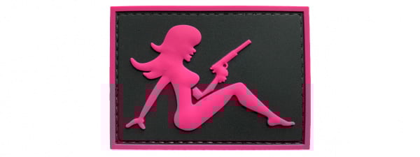 G-Force Mudflap Girl With Pistol PVC Left Facing Patch ( Option )