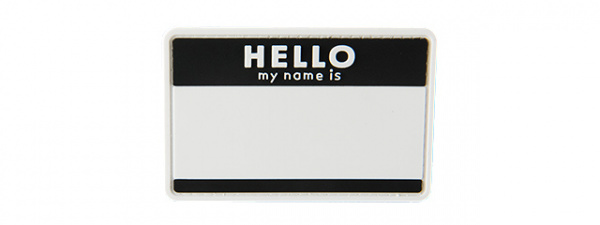 G-Force Hello My Name Is PVC Patch ( Black )