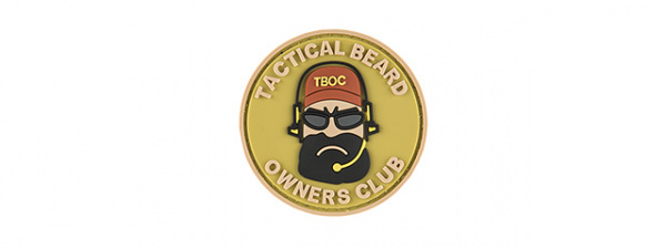 G-Force Tactical Beard Owners Club PVC Patch ( Tan )
