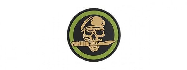 G-Force Skull And Knife Commando PVC Patch