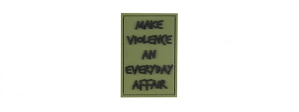 G-Force Make Violence PVC Patch ( OD Green )