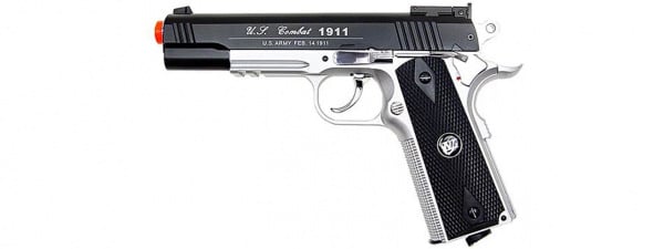 WG Sport 601 1911 CO2 Non-Blowback Airsoft Pistol w/ Accessory Rail (Two Tone)