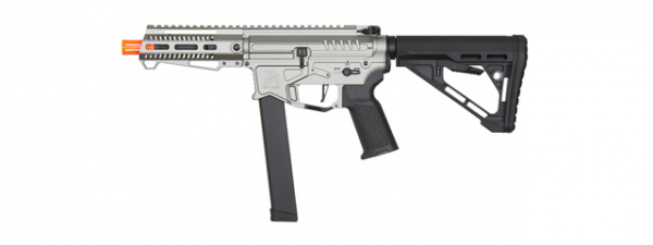 Zion Arms R&D Precision Licensed PW9 Mod 1 Airsoft Rifle with Delta Stock (Grey)