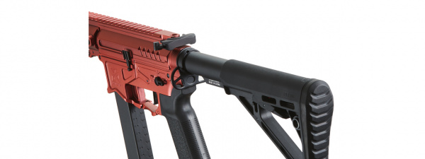 Zion Arms R&D Precision Licensed PW9 Mod 1 AEG Airsoft Rifle with Delta Stock (Vulken Red)
