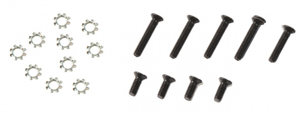 Lancer Tactical Steel Screw Set for TM Spec Version 2 Gearboxes (Black)