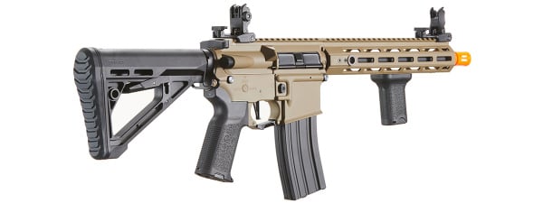 Lancer Tactical Gen 3 Hellion M-LOK 10" Airsoft M4 AEG with Delta Stock (Tan)