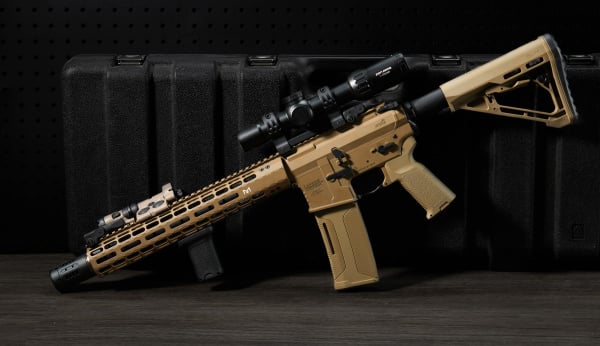 Lancer Tactical Gen 4 Valiant M4 AEG Airsoft Rifle w/ Aster ETU (Tan)