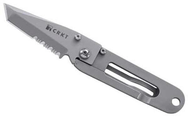 CRKT K.I.S.S. Combo Edge Tanto Folding Knife ( Silver )
