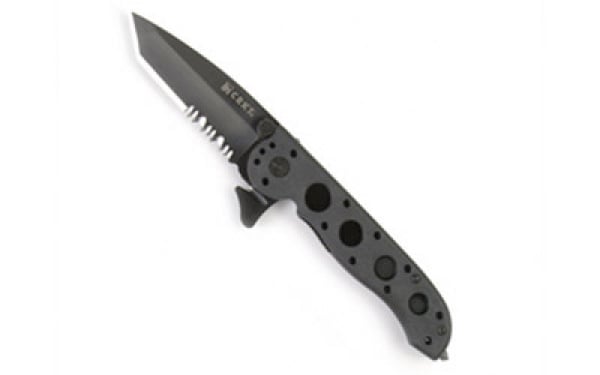 CRKT M16-12Zlek 3" Tanto Combo Edge Flipper Folding Knife ( Black )