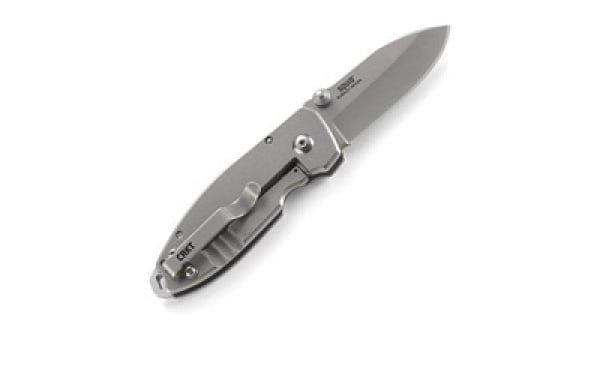 CRKT Burnley Squid Drop Point Folding Knife ( Silver )