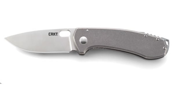 CRKT Amicus 3.4" Drop Point Folding Knife ( Silver )