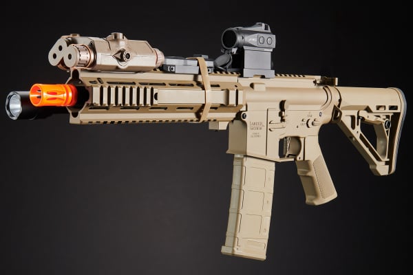 Lancer Tactical Gen 4 L119A2 M4 AEG Airsoft Rifle Field Ready Combo (Tan)