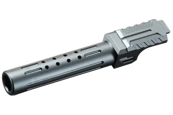 ACW Aluminum Ported Outer Barrel for TM G19 Gen3 GBB Airsoft Pistols (Grey)