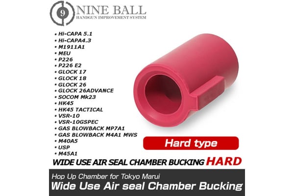 LayLax NINE BALL Wide Use Air Seal Bucking for TM GBB (Type: Hard)