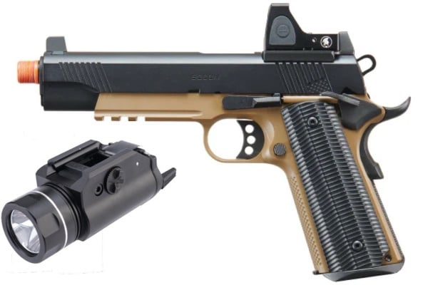 Ed Brown 1911 SOCOM GBB Airsoft Pistol w/ Red Dot Sight Field Ready Combo V1