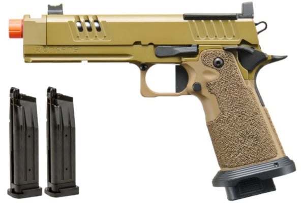 Zion Arms ZA11 MOD 2 Hi-Capa GBB Airsoft Pistol Mag Combo (Tan)