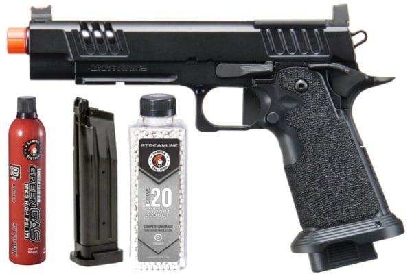 Zion Arms ZA11 MOD 1 Hi-Capa Full-Metal GBB Pistol Starter Pack (Black)