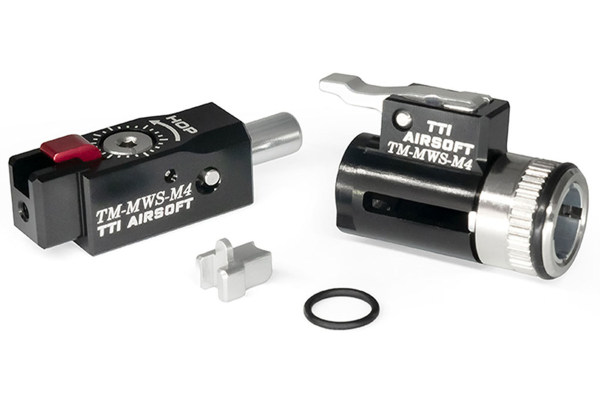 TTI One-Piece Full CNC 7075 TOkyo Marui MWS TDC Hop-Up Chamber and Adjuster Set (Black)