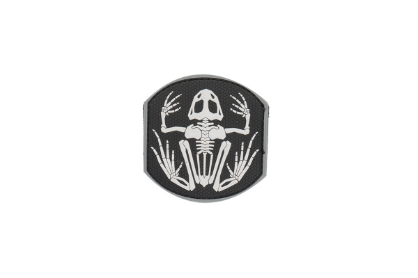 Emerson Frog Skeleton PVC Patch ( Black / White )