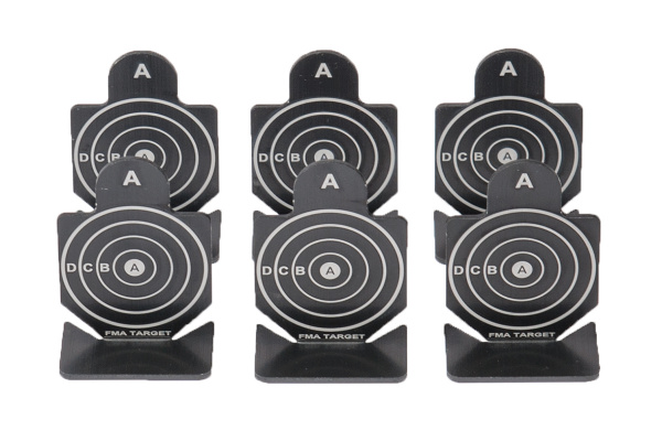 Tac 9 Industries Type A Metal Shooting Targets - 6 Pack ( Black )