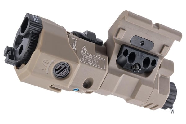 ACW 220 Lumens Offset Modular Airsoft Flashlight Laser and IR Combo (Dark Earth)