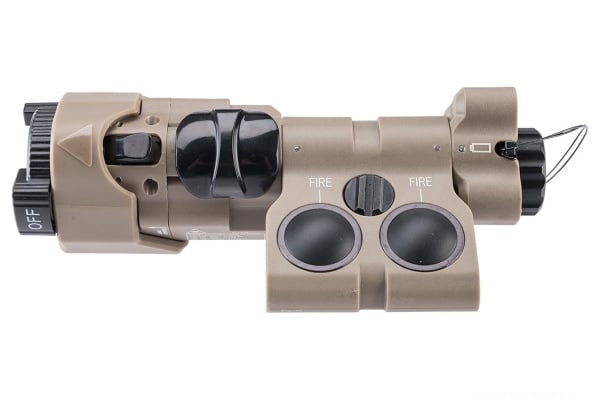 ACW 220 Lumens Offset Modular Airsoft Flashlight Laser and IR Combo (Dark Earth)