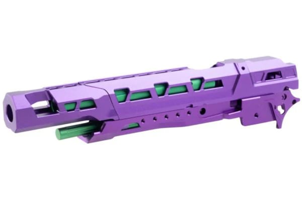ACW CNC EX01 Slide & Frame Kit For TM GBB Hi-Capa Pistols (Purple/Green)